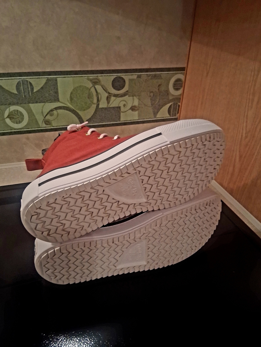 Converse Chuck Taylor All Star Move Platform Hi - Terracotta Pink Heart Edition - Picture 9 of 9